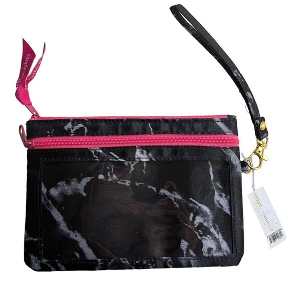 Simply Southern Phone Wristlet Marble Pattern Black/Grey/Pink NWT 🏷 - Picture 2 of 10